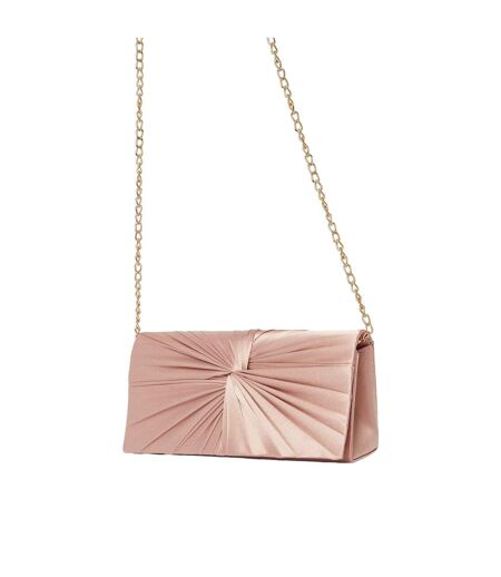 Beauty satin twisted clutch bag one size blush Dorothy Perkins