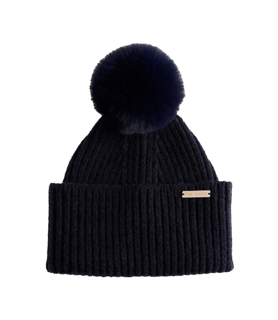 Unisex Adult Winter Bobble Hat Navy Ted Baker-1