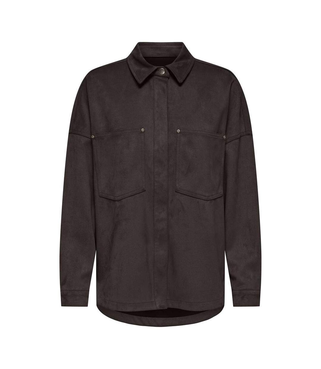 Chemise marron femme only janine-stina-1
