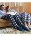 4 Pack Mens Cosy Soft Fluffy Slipper Bed Socks with Grips-4