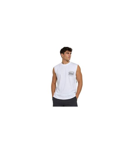 Mens Nyc Graphic Print Crew Neck Sleeveless Tank Top White Everlast