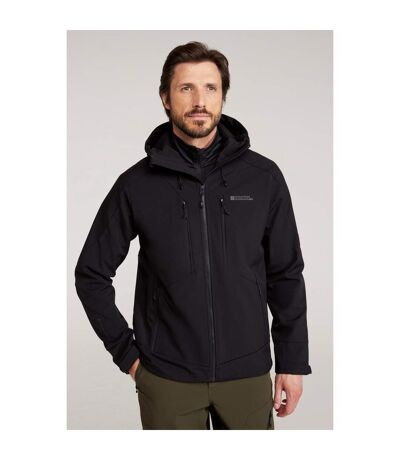 Mens Radius Recycled Soft Shell Jacket Black Mountain Warehouse