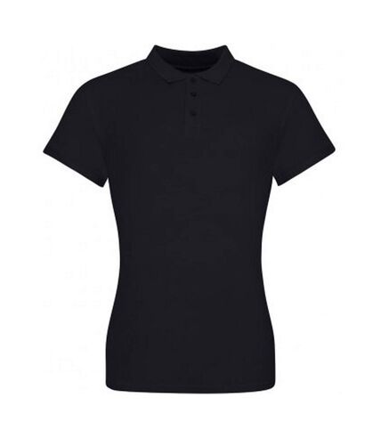 Awdis Womens/Ladies Piqu Cotton Polo Shirt (Deep Black) - UTPC4133