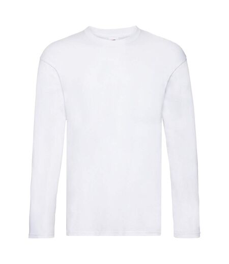 T-shirt manches longues original homme blanc Fruit of the Loom