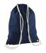 Cotton Drawstring Bag One Size French Navy Westford Mill-1
