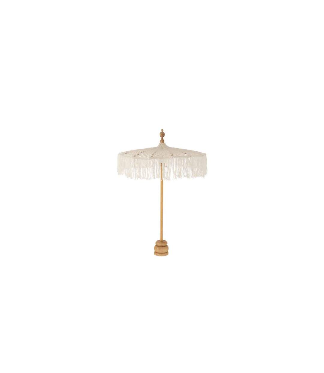 Parasol Déco sur Pied Macramé 95cm Blanc-1