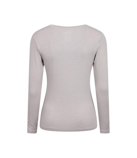 Womens/ladies Keep The Heat Thermal Top Light Beige Mountain Warehouse
