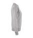 Womens/ladies Premium Organic Cotton Sweatshirt Grey Melange Clique-4