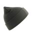 Unisex Adult Wind S Patch Recycled Double Skin Cuffed Beanie Dark Grey Atlantis-1