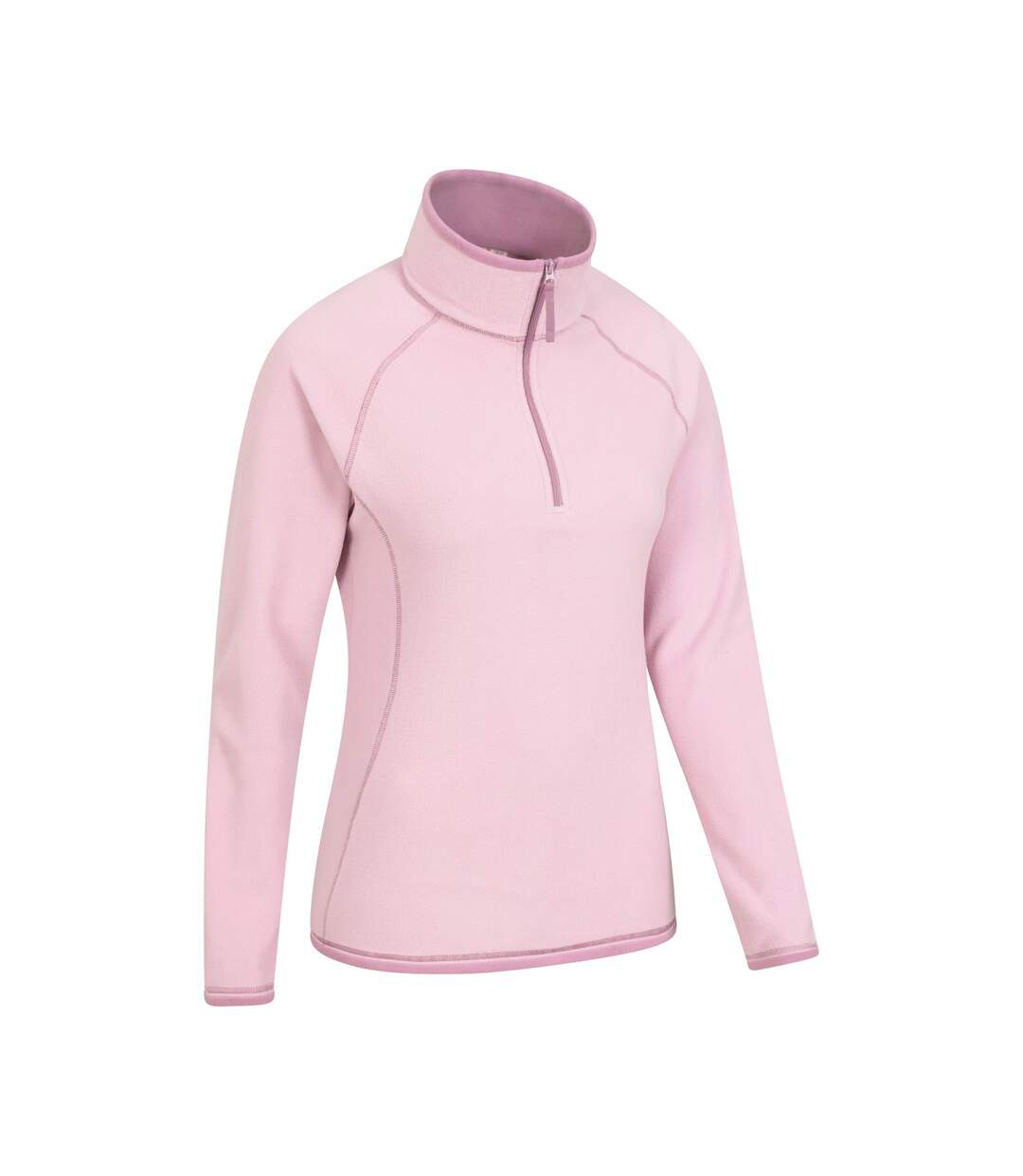 Womens/ladies Montana Half Zip Fleece Top Dark Pink Mountain Warehouse-4