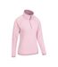Womens/ladies Montana Half Zip Fleece Top Dark Pink Mountain Warehouse-4