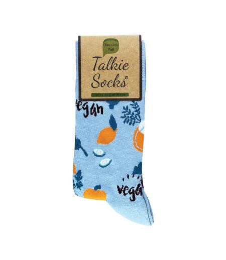 1 Pack Novelty Cotton Blue Vegetable Vegan Socks