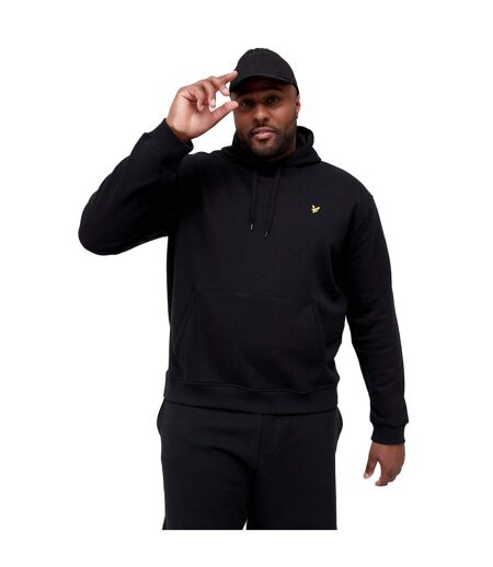 Mens plus pullover hoodie jet black Lyle & Scott