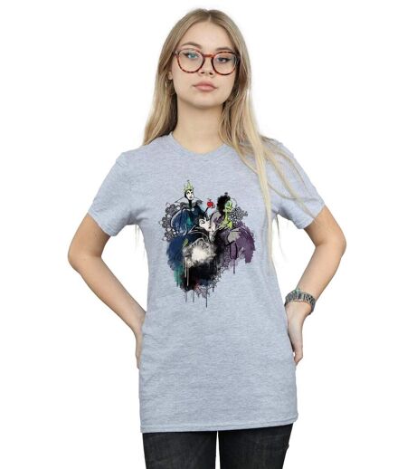 Disney - T-shirt VILLAINS SKETCH - Femme (Gris chiné) - UTBI16883