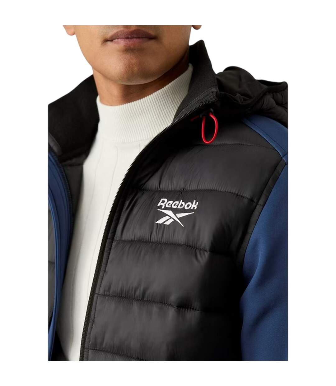 Mens Plain Ribbed Cuff Raincoat Batik Blue Reebok-4