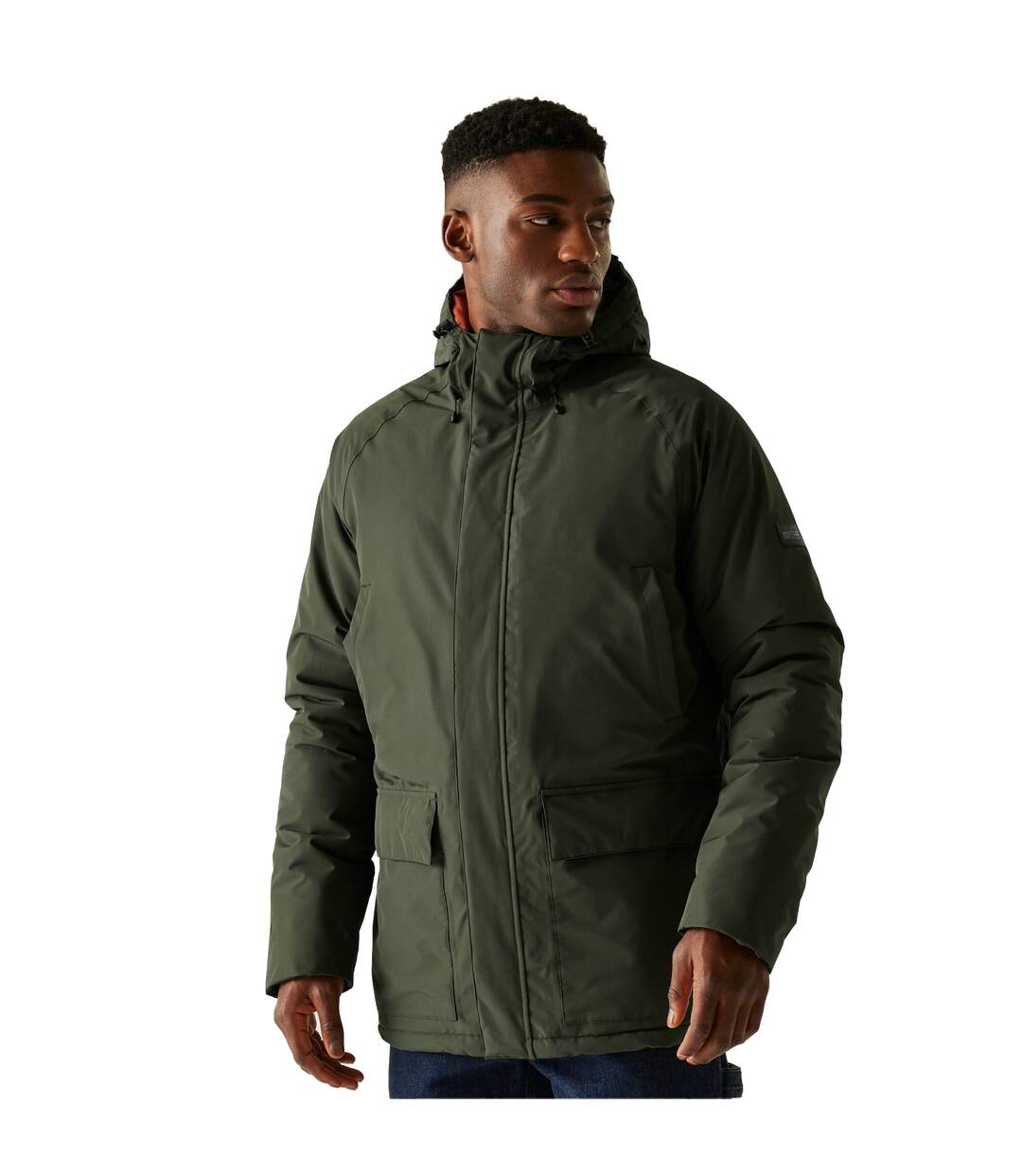 Veste Imperméable Savon Homme Kaki Foncé Terre Cuite Regatta-1