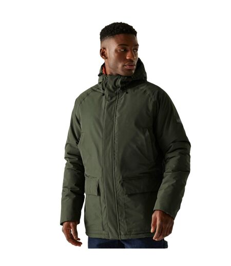 Veste Imperméable Savon Homme Kaki Foncé Terre Cuite Regatta
