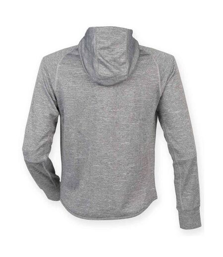 Sweatshirt léger à capuche et fermeture zippée homme gris marne Tombo Teamsport