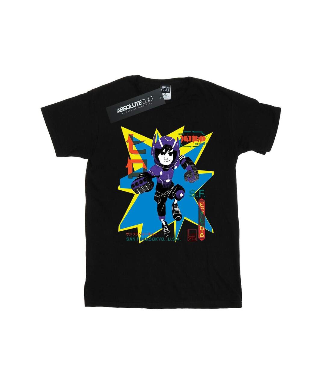 Disney - T-shirt BIG HERO HIRO ANIME - Femme (Noir) - UTBI16933-1