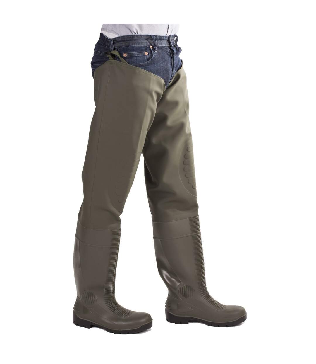 Amblers Safety Unisex Adults Forth Thigh High Safety Fishing Waders (Green) - UTFS4688-2