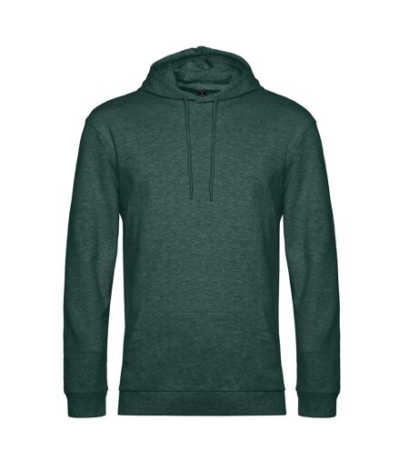 Sweat À Capuche Motif/style Chiné Adulte Vert Foncé B&C