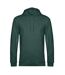 Sweat À Capuche Motif/style Chiné Adulte Vert Foncé B&C-1