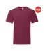 T-shirt iconic hommes bordeaux Fruit of the Loom