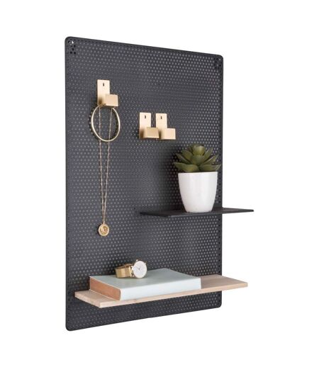 Tableau mémo avec étagère en métal Perky Vert