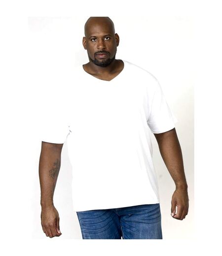 D555 Mens Signature-1 V-Neck T-Shirt (White)
