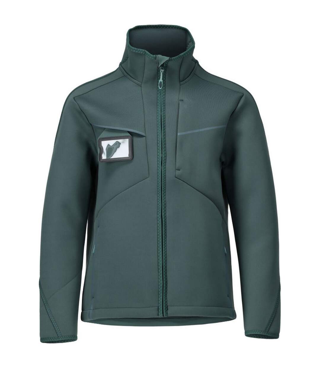 Mens Customised Stretch Soft Shell Jacket Forest Green Mascot-1