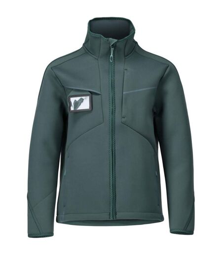 Mens Customised Stretch Soft Shell Jacket Forest Green Mascot