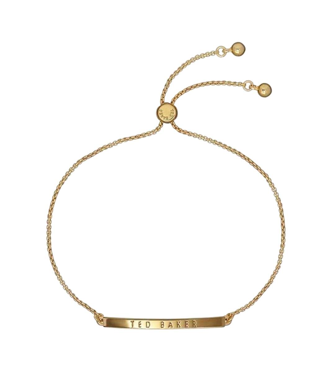 Womens/ladies Breena Engraved Logo Everyday Bracelet One Size Gold Ted Baker-1
