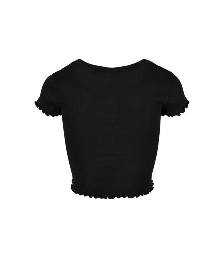 Haut Court Motif/style Côtelé Femme Noir Urban Classics