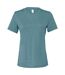 Womens/ladies cvc relaxed fit t-shirt deep teal heather Bella + Canvas