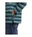 Mens payson striped macaroni button neck hoodie ensign blue Weird Fish-4