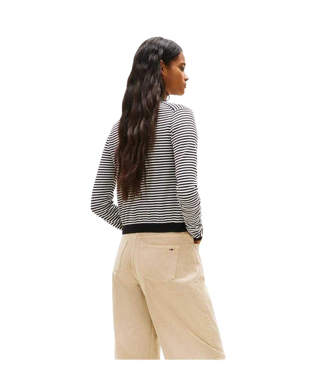 Womens/ladies Jeans Cardigan Black Tommy Jeans-3