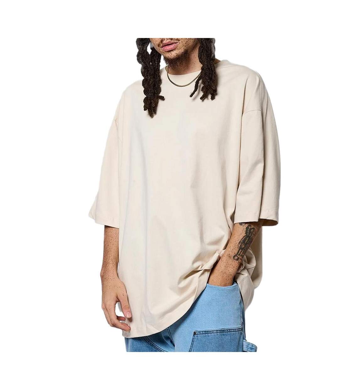 T-Shirt beige homme kaporal soper-1