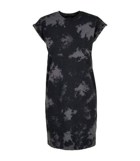 Womens/ladies Bleached Dress Black Grey Urban Classics