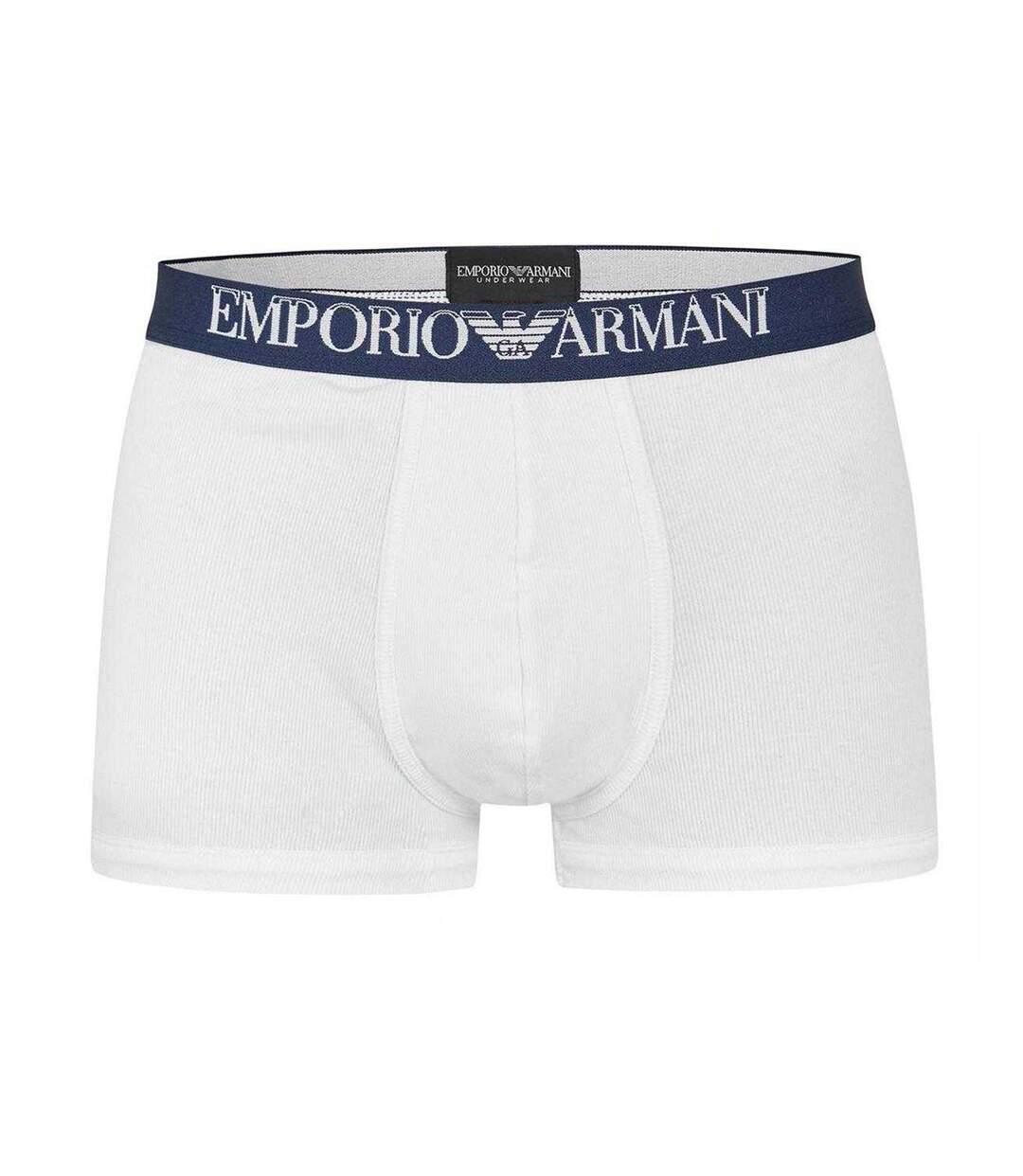 Boxer Homme Bleu Marine Blanc Emporio Armani-3
