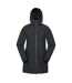Womens/ladies april longline waterproof jacket black Mountain Warehouse-1
