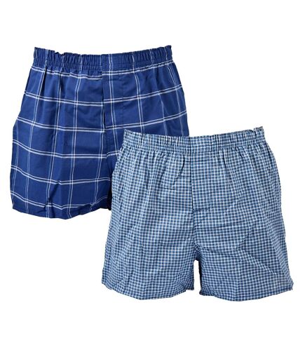 Caleçon Homme en Coton DIM COLLECTION Pack de 2 Caleçons D031 BLEU