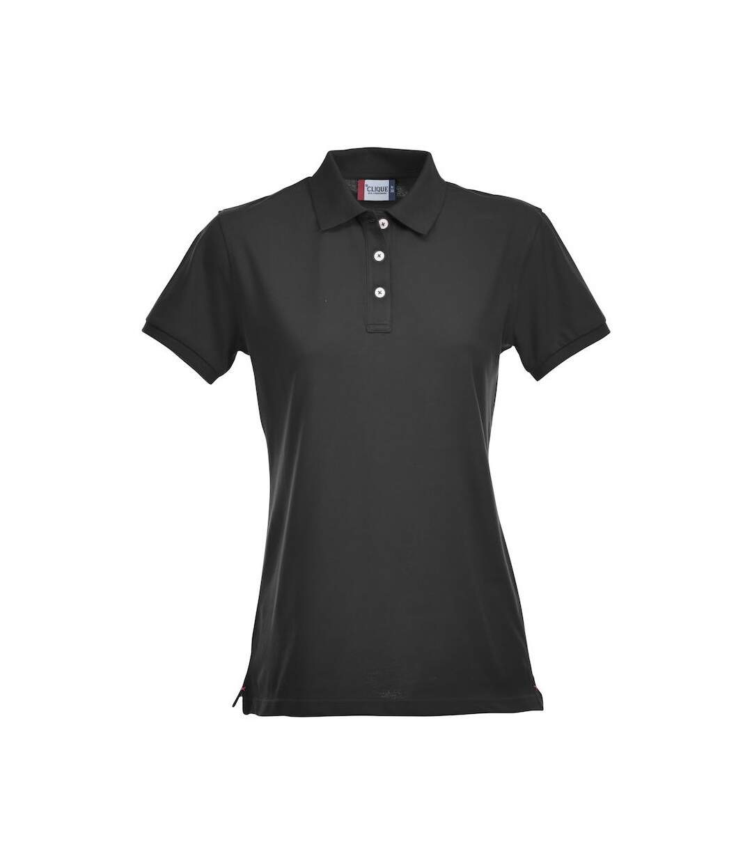 Polo premium femme noir Clique-1