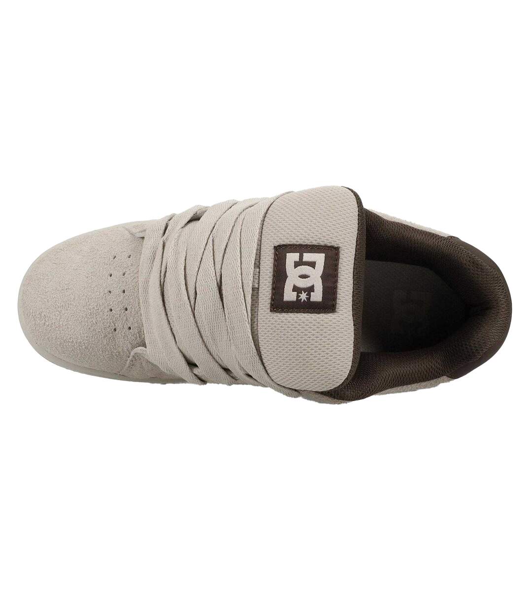 Mens Gaveler Suede Flat Skate Shoes Taupe White DC-4