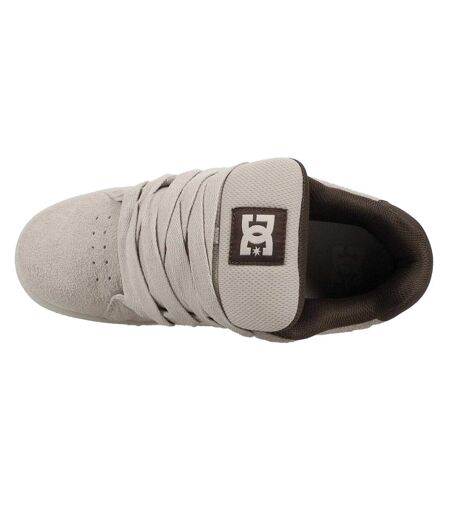 Mens Gaveler Suede Flat Skate Shoes Taupe White DC