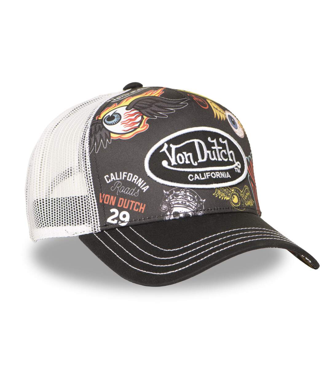 Casquette trucker avec filet et print en sublimation Subli Von Vondutch-4