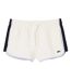 Womens/ladies Pique Contrast Panel Shorts Cream Lacoste-1