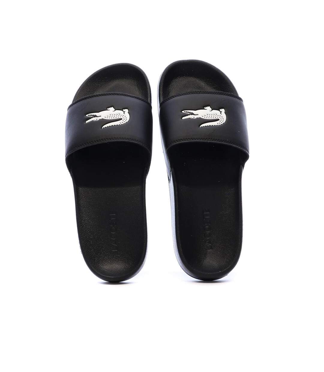 Claquettes noires/blanches homme lacoste serve-2