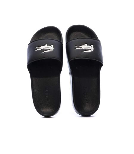 Claquettes noires/blanches homme lacoste serve