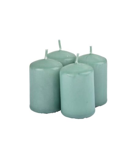 Lot de 4 Bougies Pilier Essentiel II 6cm Thé Vert