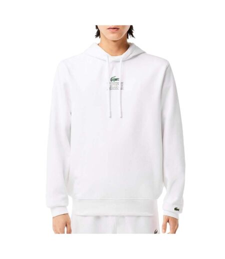 Sweat à capuche blanc homme lacoste sh5643